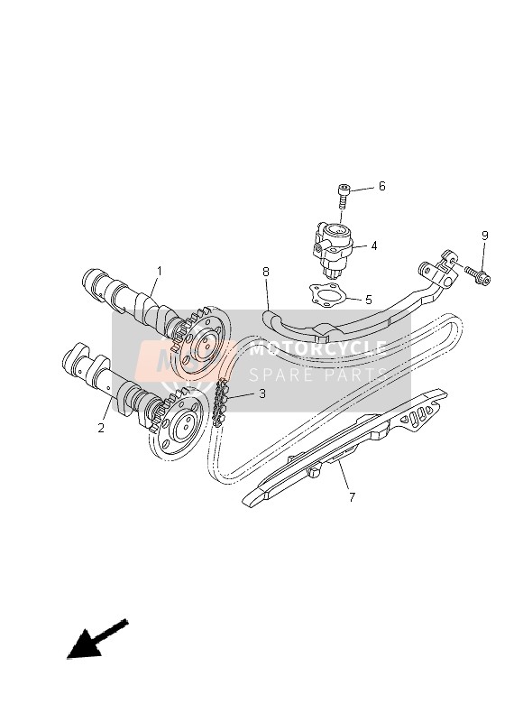 Yamaha XP500 2014 Camshaft & Chain for a 2014 Yamaha XP500